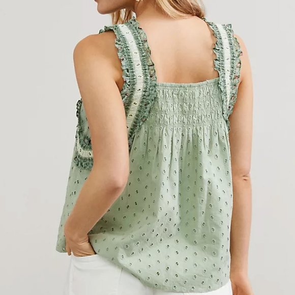 Anthropologie Effie Eyelet Tank size XL - Picture 3 of 14
